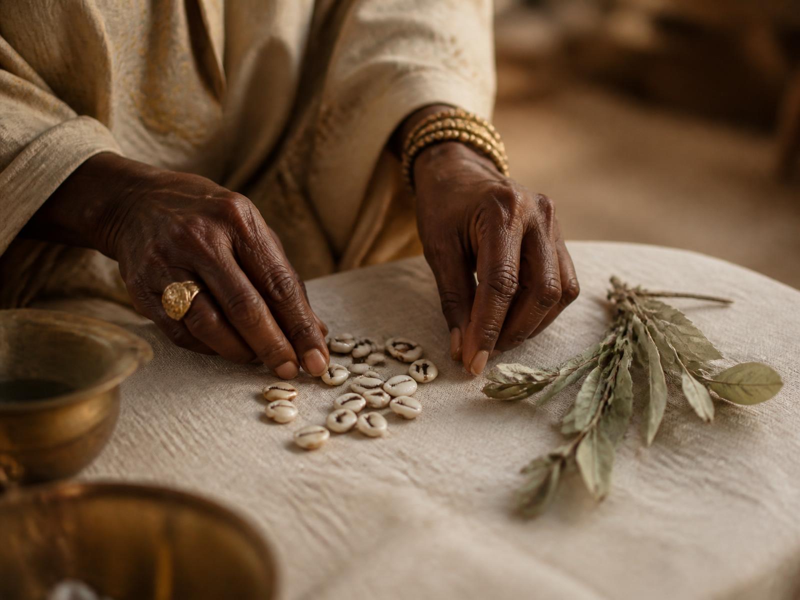 Healer's hands preparing a reading, representing verified client results